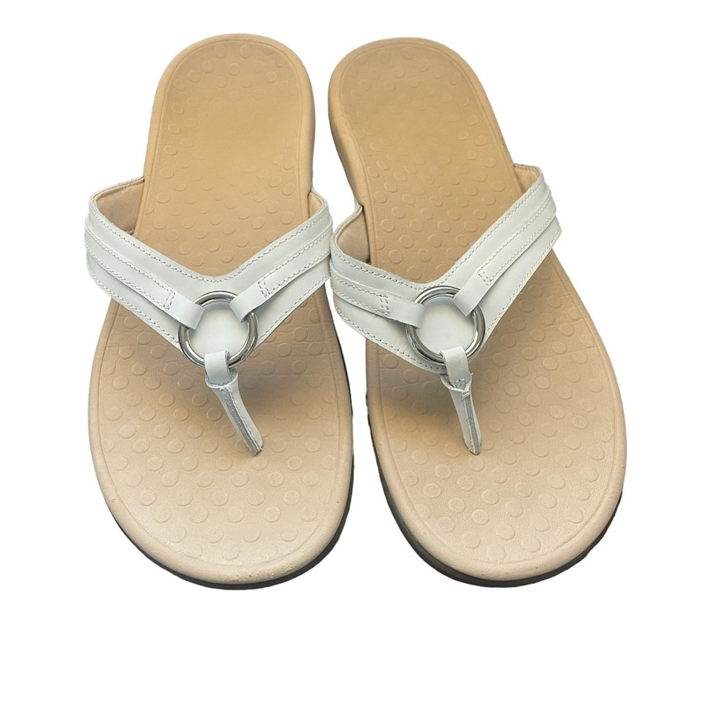 Vionic Tide Aloe Toe Post White Sandals - Size 11